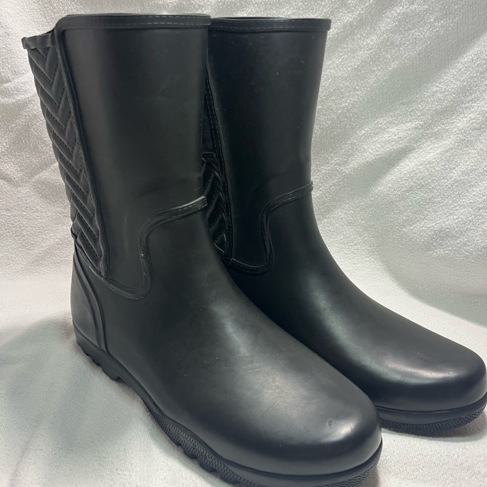 Sperry Women's Black Quilted Rain Boots